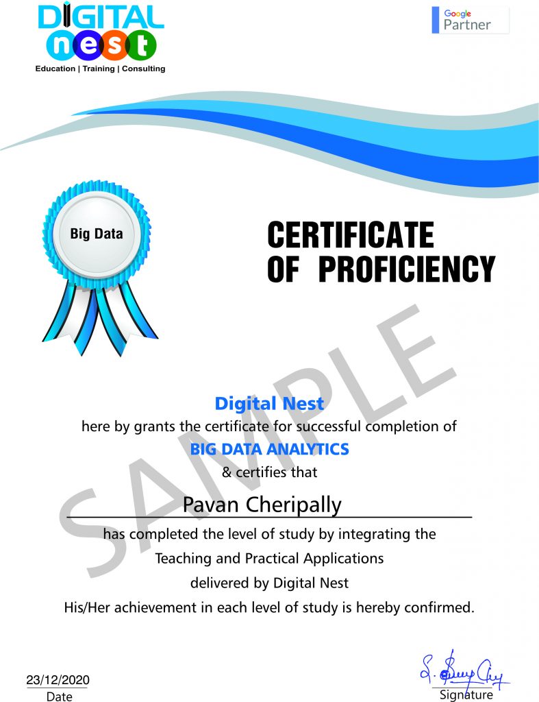 big data certificate